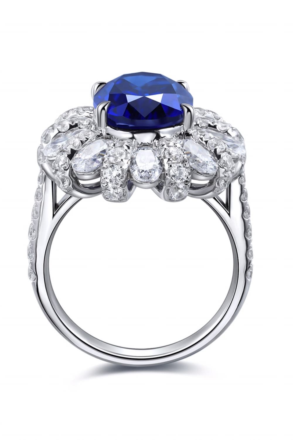 5 Carat Sapphire Flower Ring-