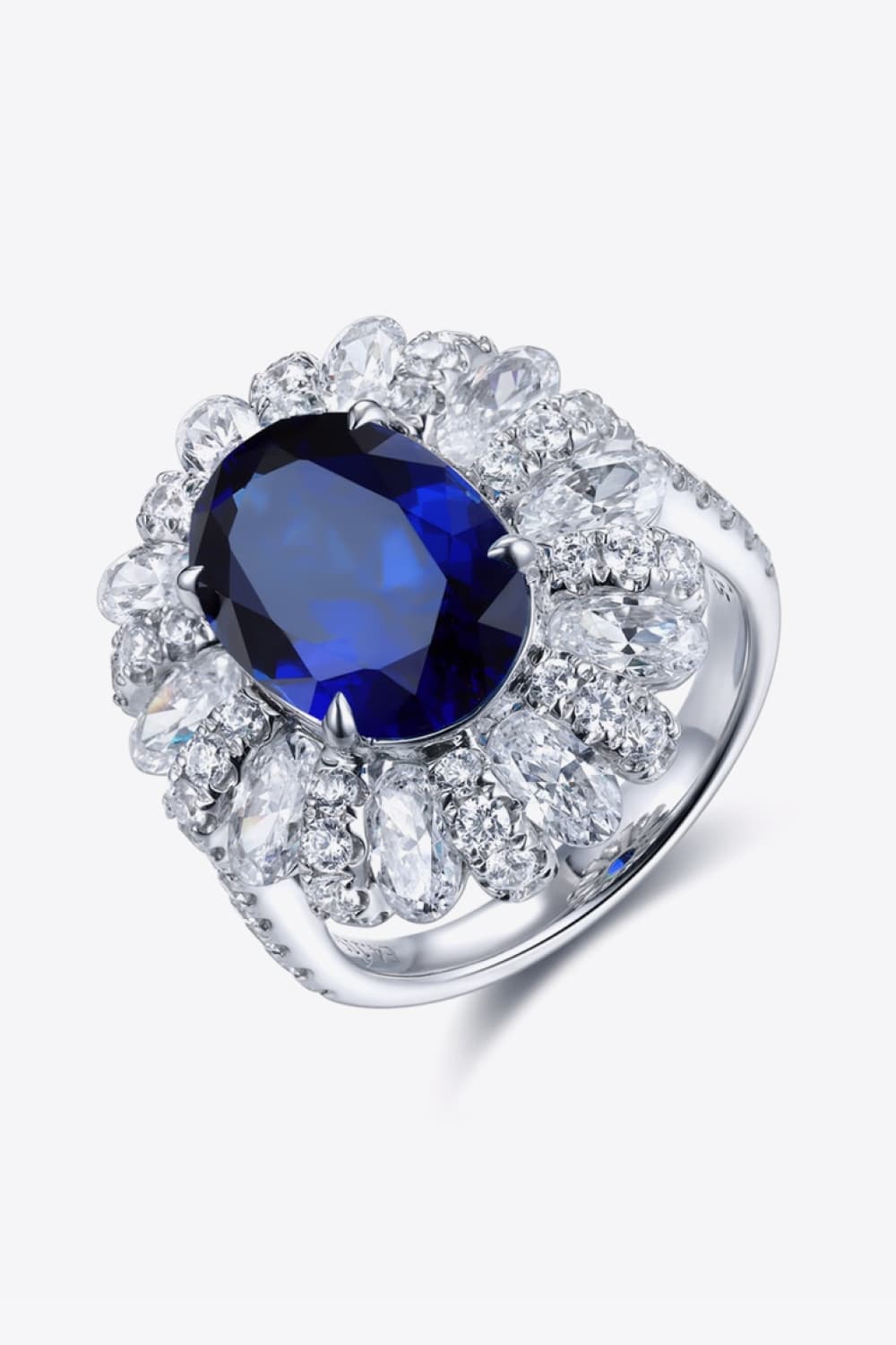 5 Carat Sapphire Flower Ring-