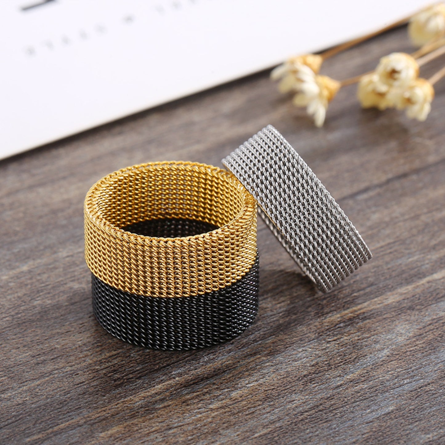 Mesh Weave Stainless Steel Band (Available in Three Colors)