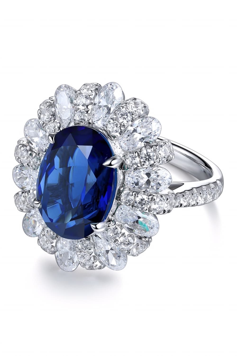 5 Carat Sapphire Flower Ring-