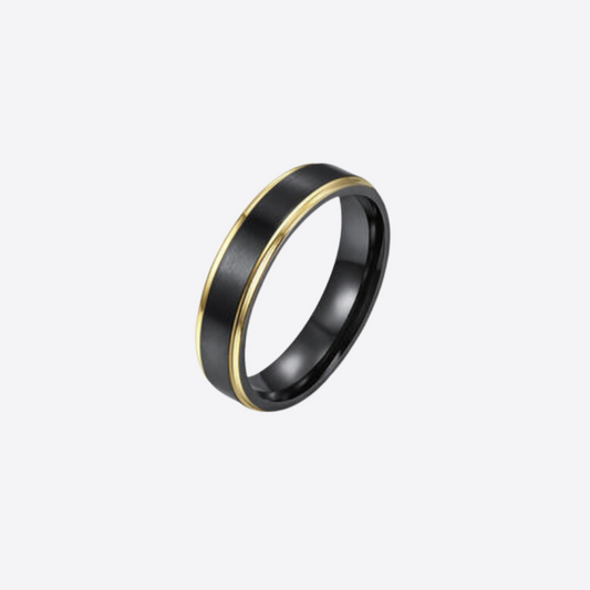 Black and Gold Plated Stainless Steel Band
