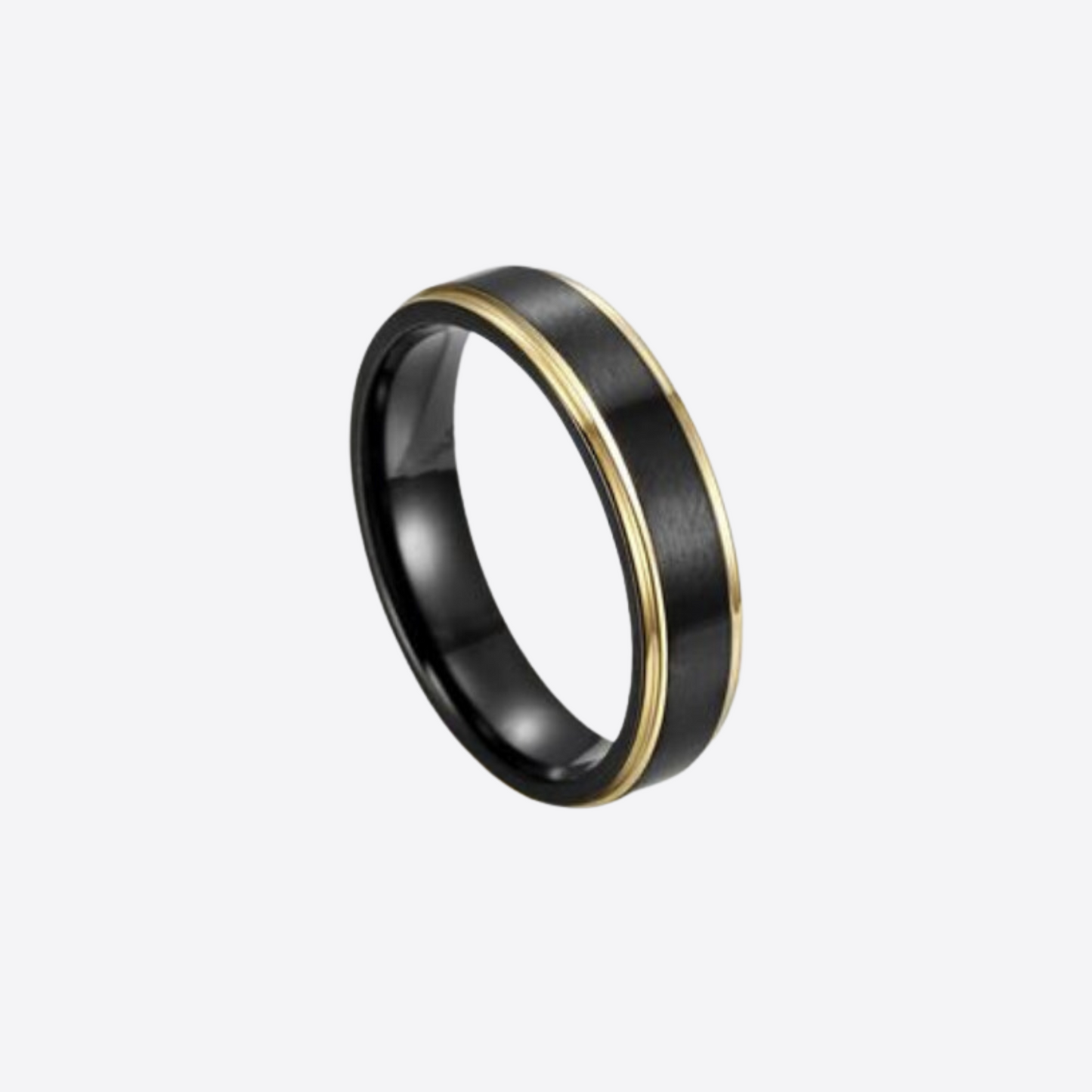 Black and Gold Plated Stainless Steel Band