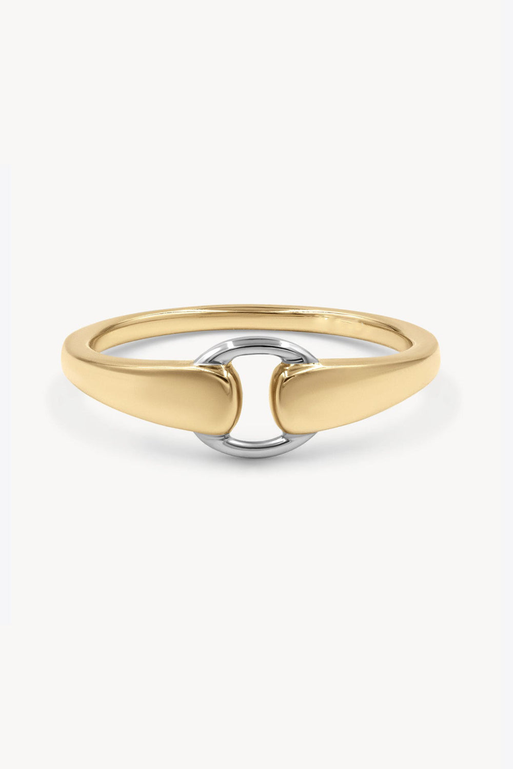 Gold-Plated Sterling Silver Circle Ring