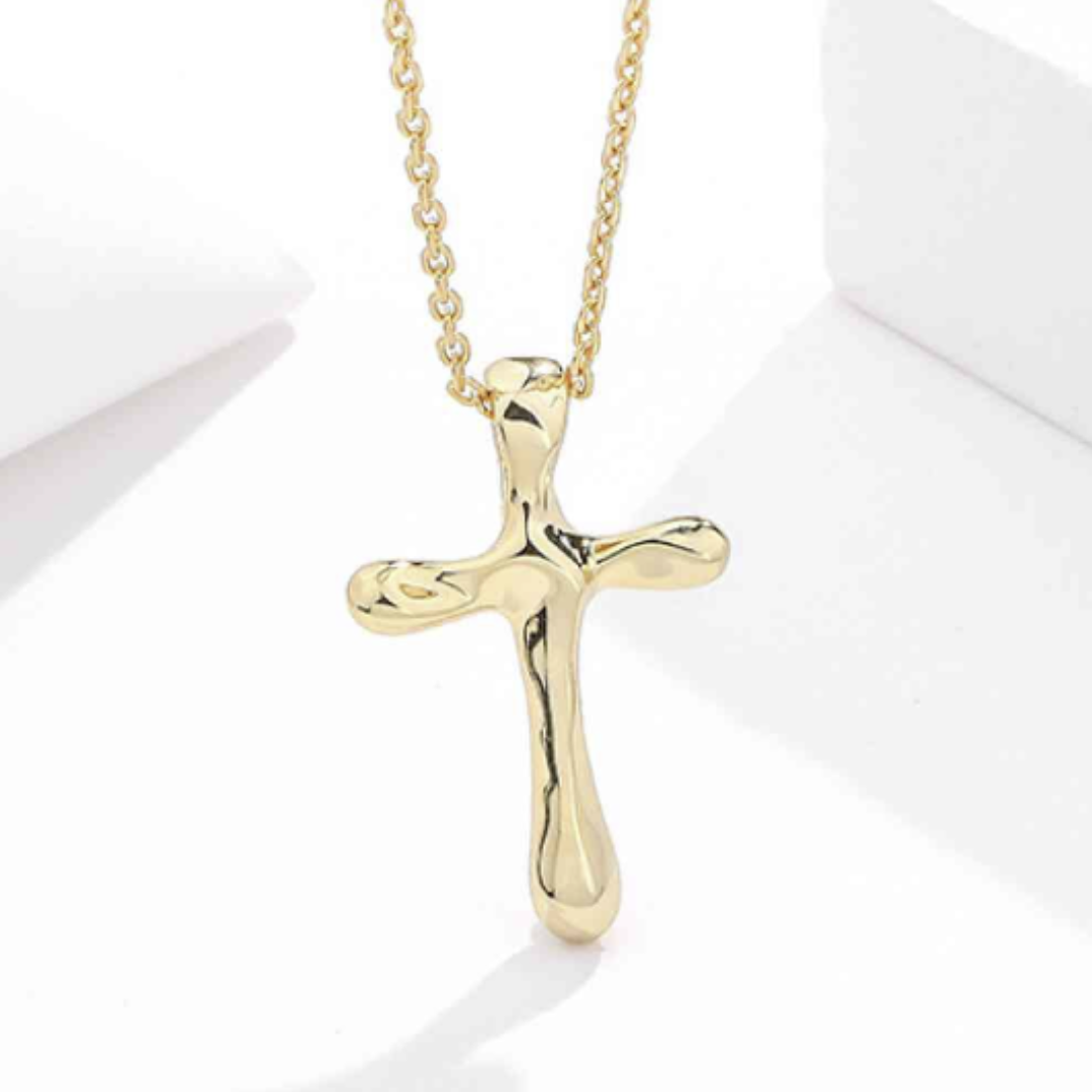 Tiffany Style Cross Pendant Necklace