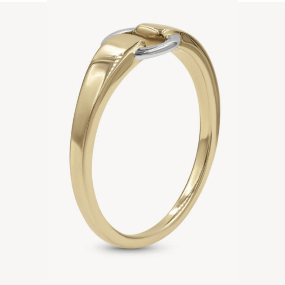 Gold-Plated Sterling Silver Circle Ring