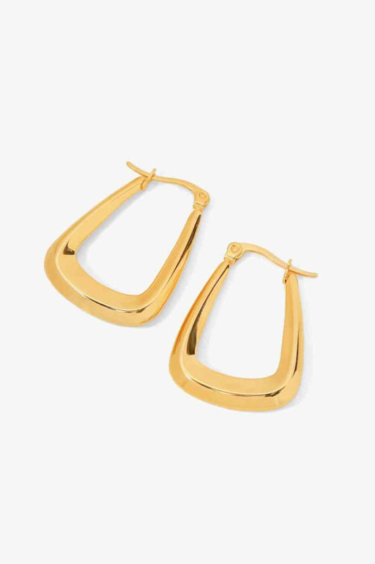 Gold Geometric hoop Earrings