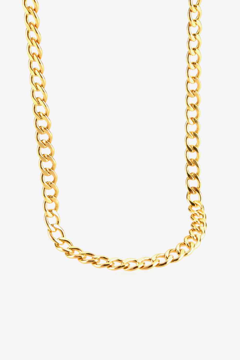 Sterling Silver Gold or Silver Curb Chain Necklace 14"