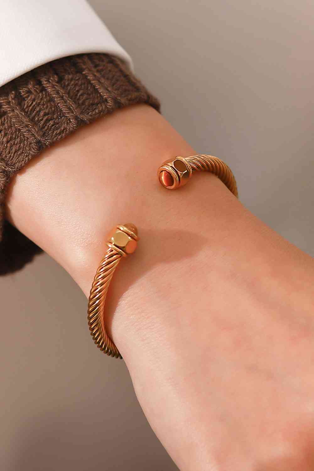 Classic Cable Cuff Bracelet