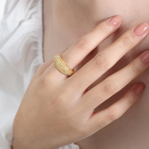 Brilliant and Bold CZ Ring- Gold or Silver