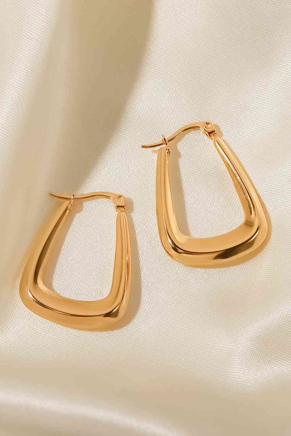 Gold Geometric hoop Earrings