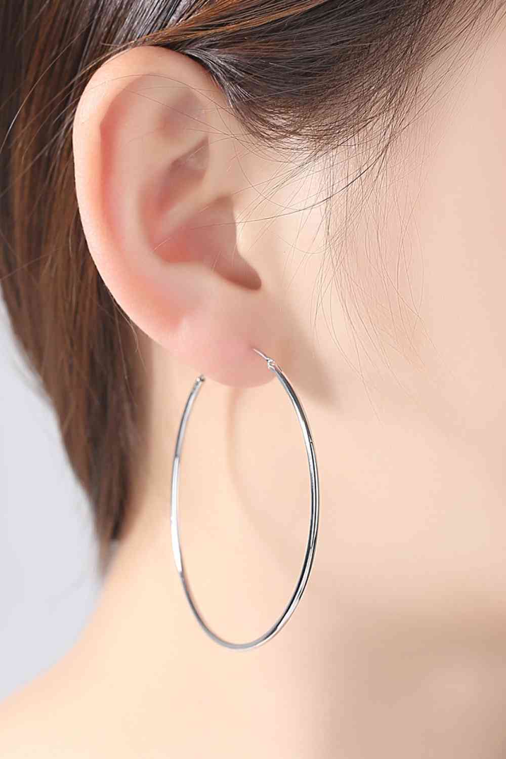 Classic 30mm Sterling Silver Hoop Earrings