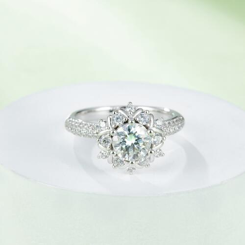 Intricate Blossom 1 Ct Moissanite Ring