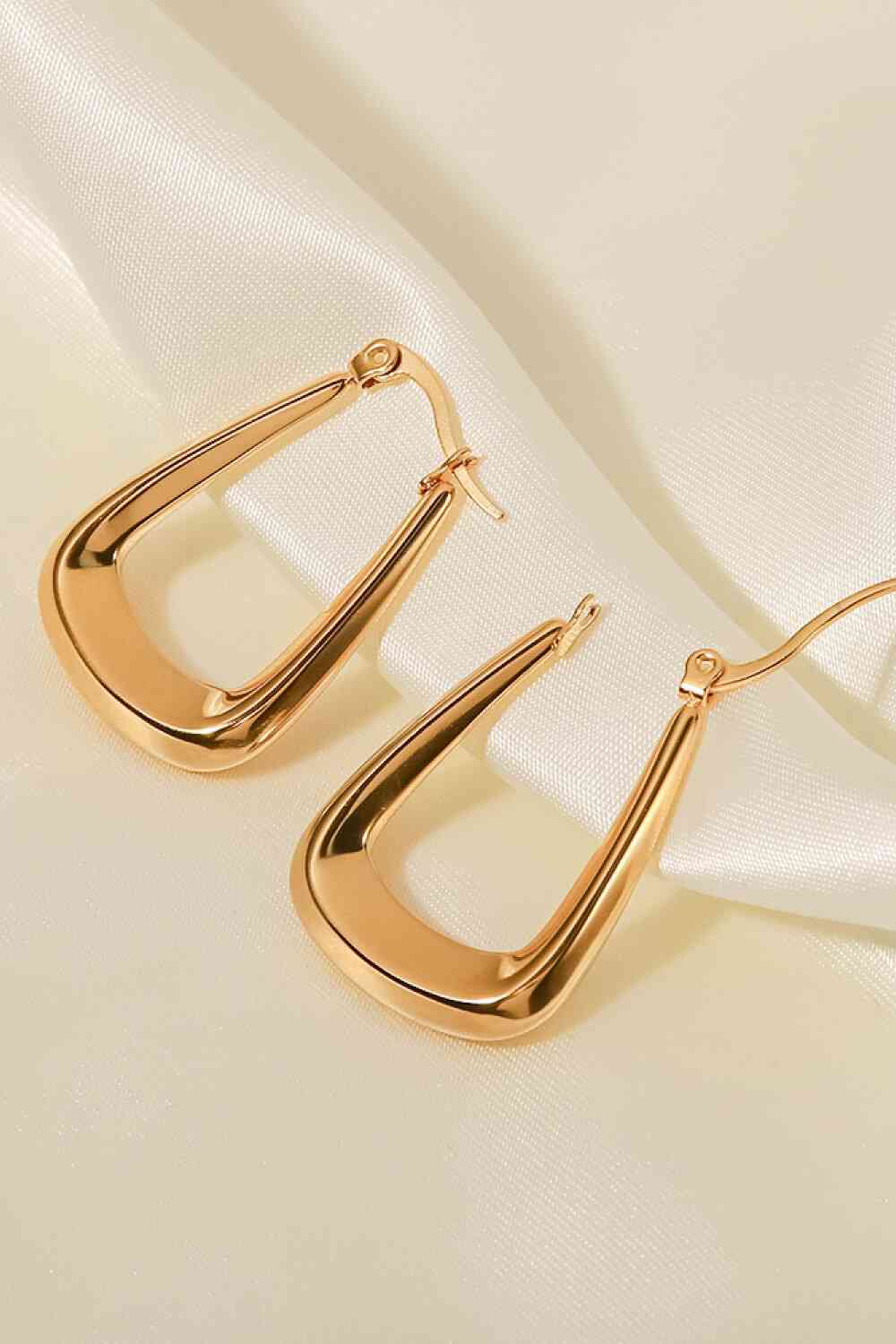 Gold Geometric hoop Earrings