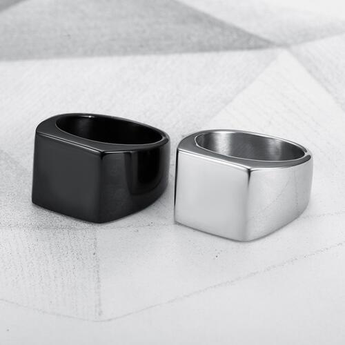 Black Gold or Silver Signet Ring