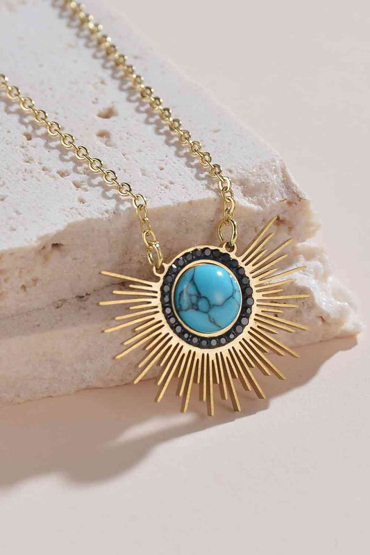 Turquoise Sunburst Necklace